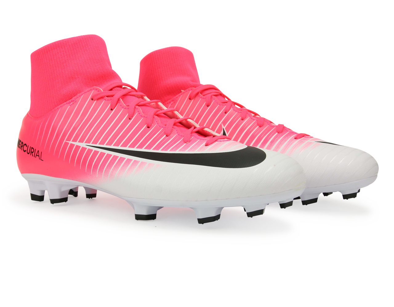 Nike Men's Mercurial Victory VI Dynamic Fit FG Racer Pink/Black/White、mySite、noshort