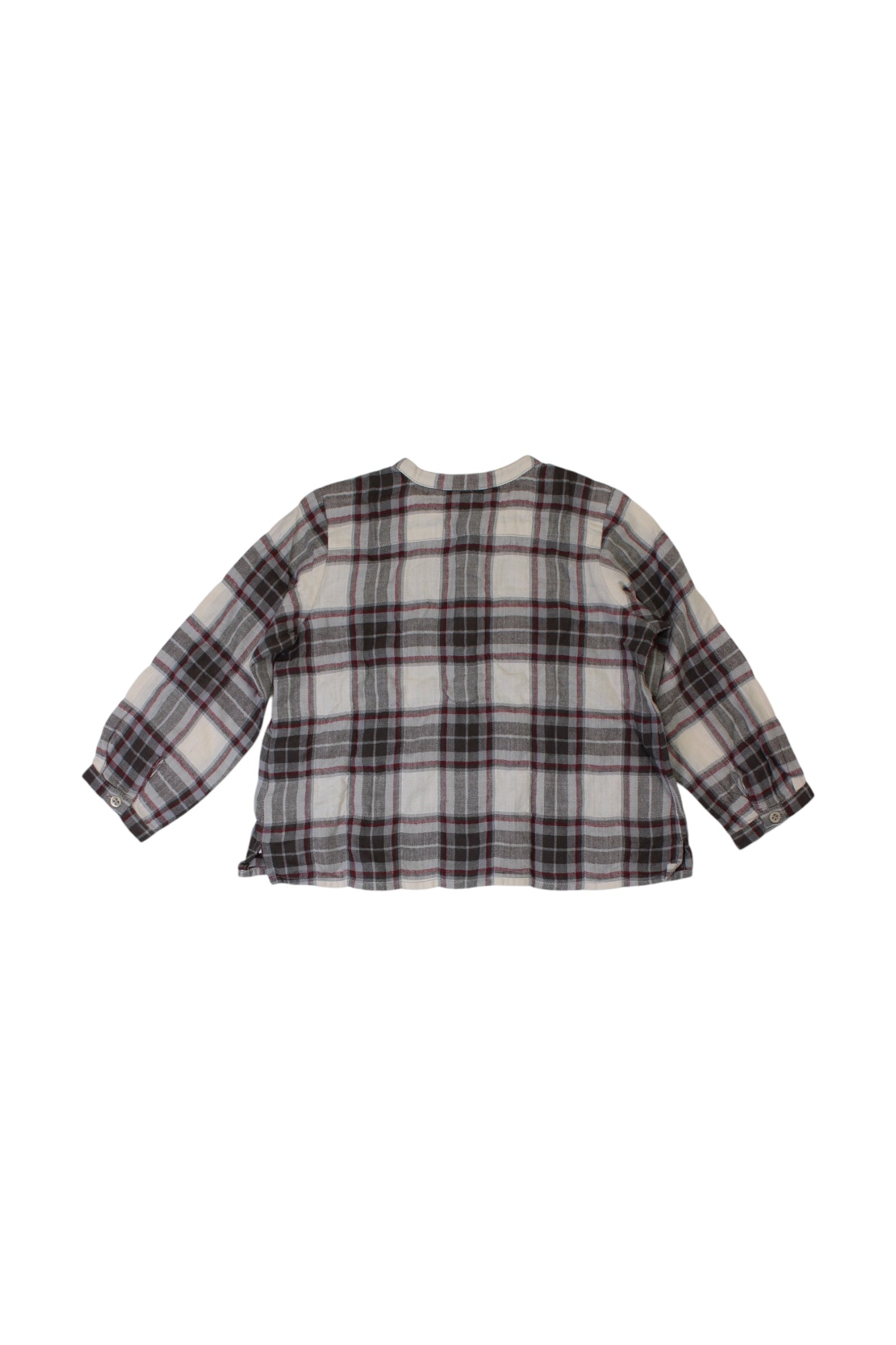 Bonpoint Checkered Long Sleeve Shirt 12-18M、mySite、g9winljtr