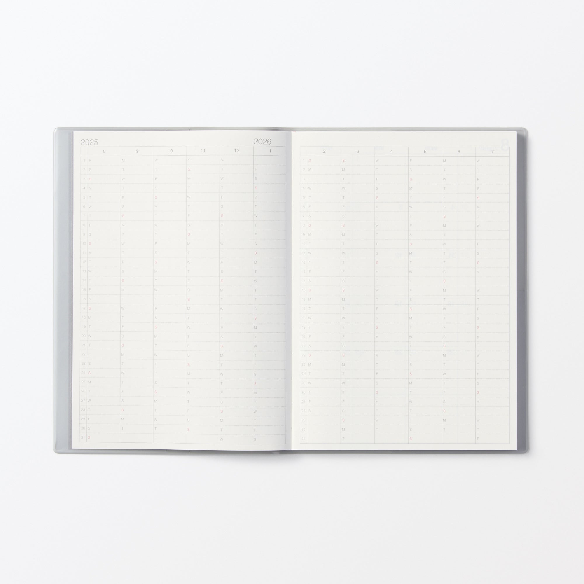  A5 No Holiday Monthly/Weekly Planner From Aug. 2025 - Mon. Start、mySite、sugarbowlscore