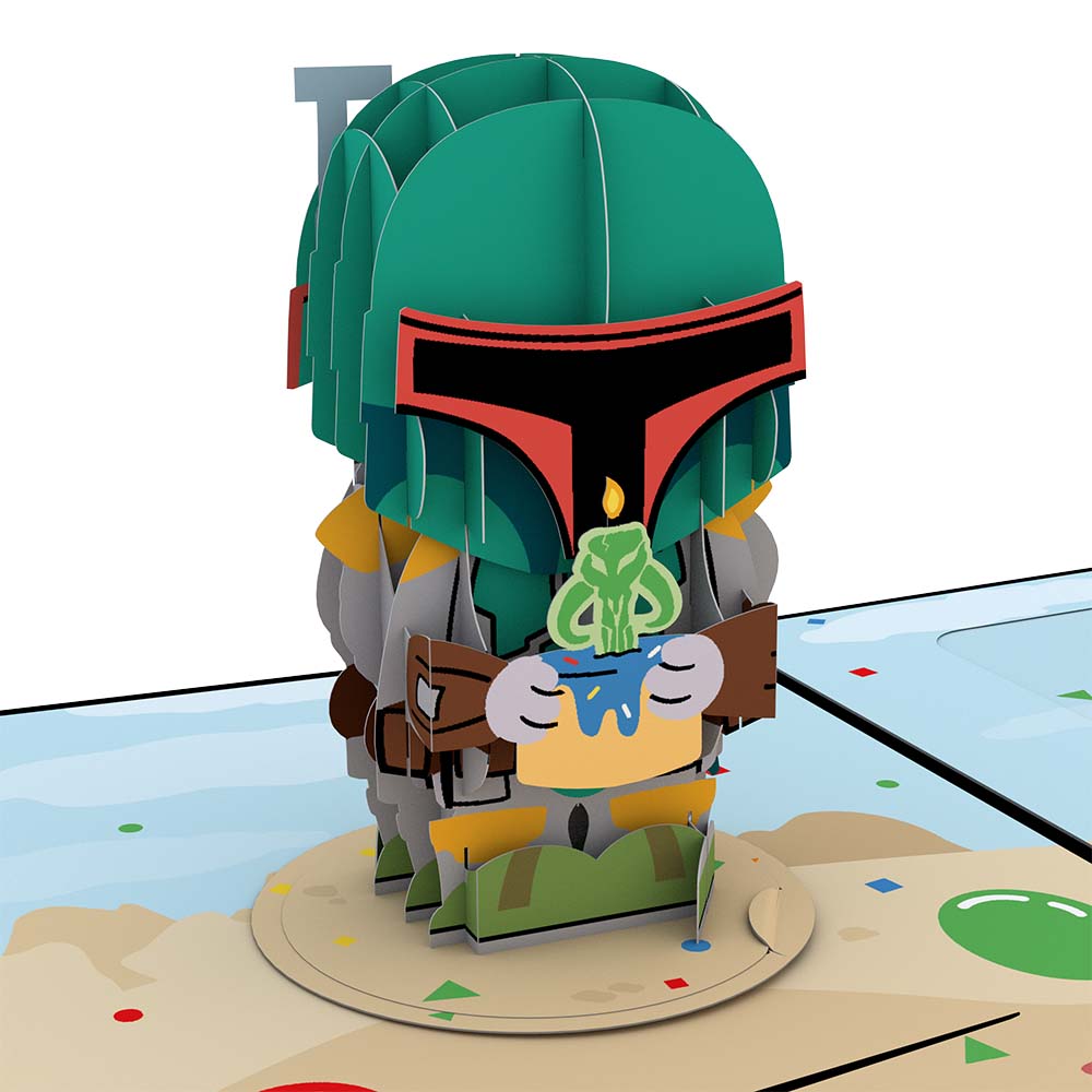 Star Wars™ Boba Fett™ Bounty-ful Birthday Card with Pop-Up Gift、mySite、solidvoid