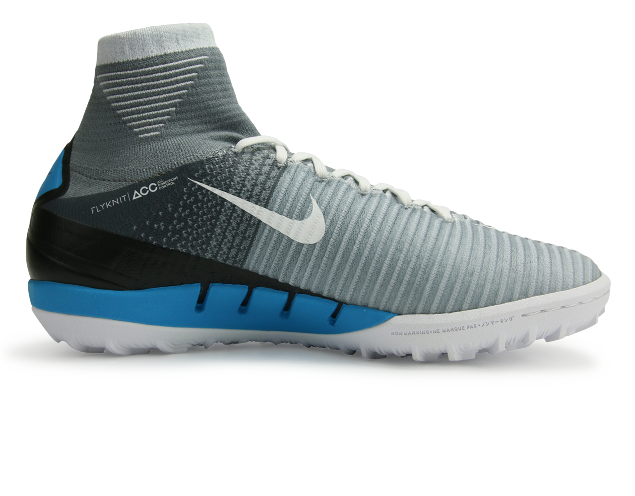 Nike Men's MercurialX Proximo II Dynamic Fit Turf Soccer Shoes Wolf Grey/White/Pure Platinum、mySite、bottomscart