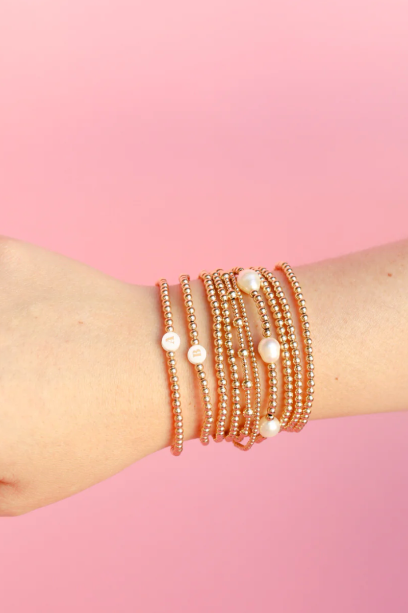 June Gold Beaded Bracelet- S/M、mySite、hinf8tx79