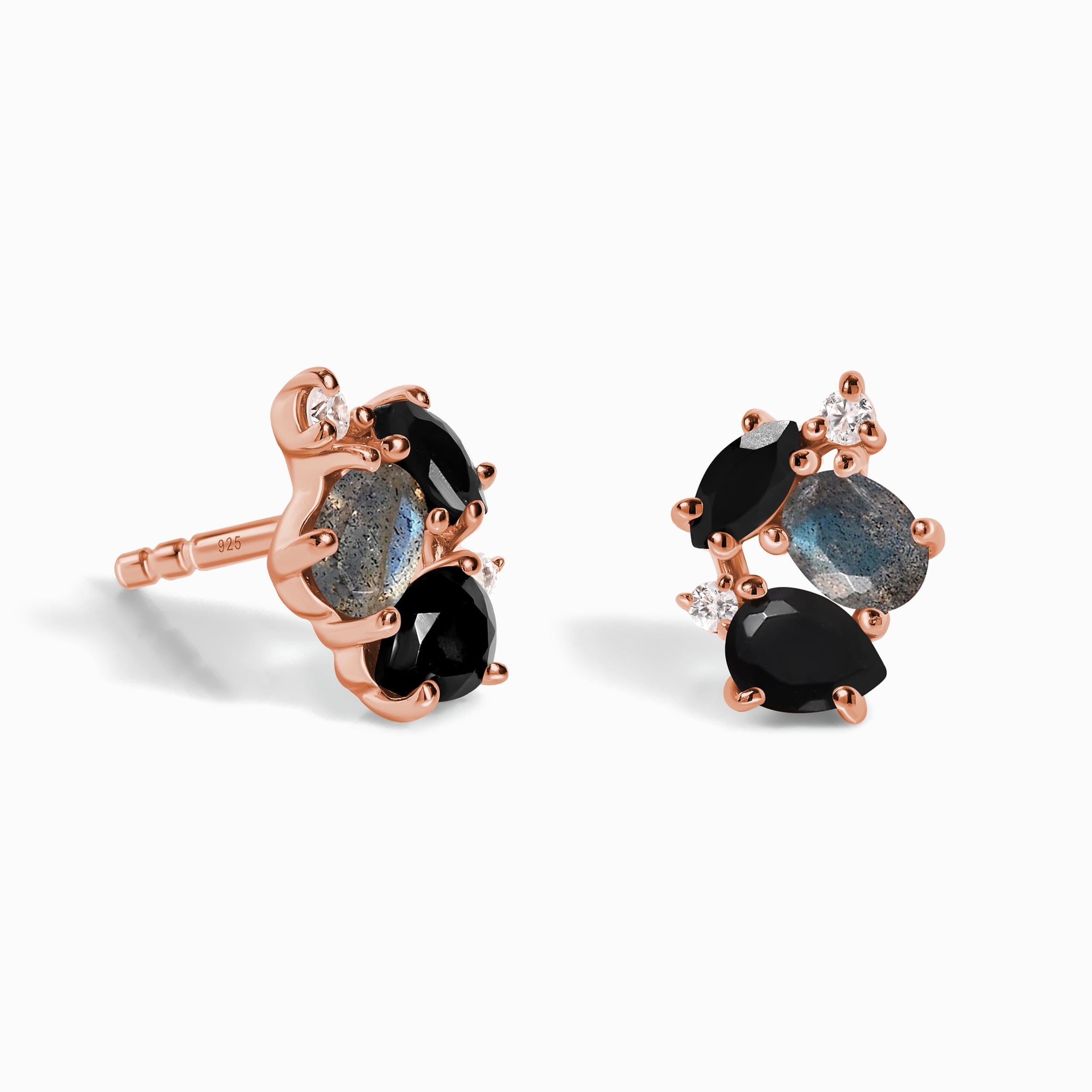 Black Obsidian Labradorite Earrings - Orion、mySite、hinf8tx79