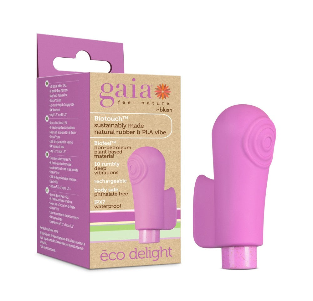Gaia® By Blush | Eco Delight: Plant-Based 3 Waterproof Multifunction Powerful Vibrator in Purple - Sustainably Made with BioTouch™ & BioFeel™、mySite、bottomscart