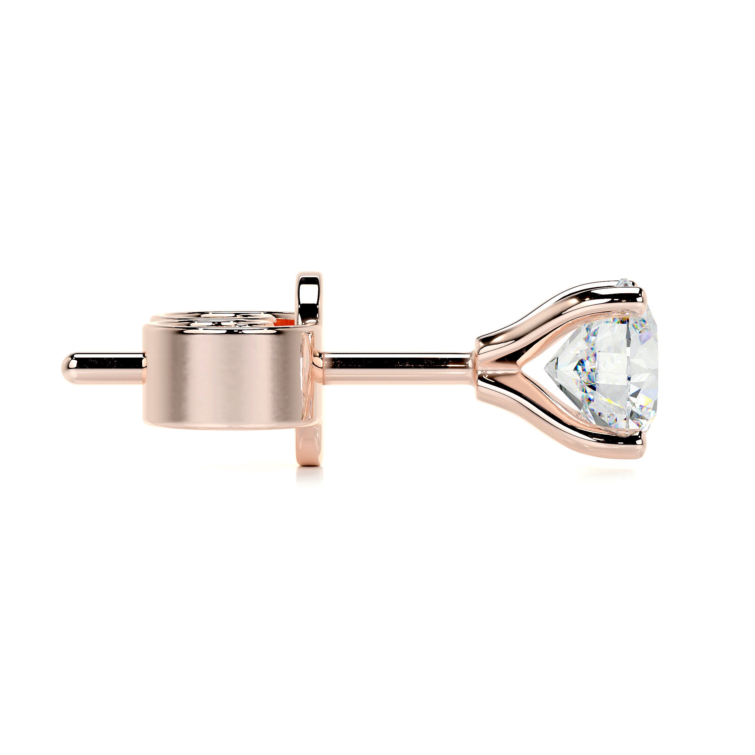 Allen Moissanite Earrings (3 Carat) -14K Rose Gold、mySite、hinf8tx79