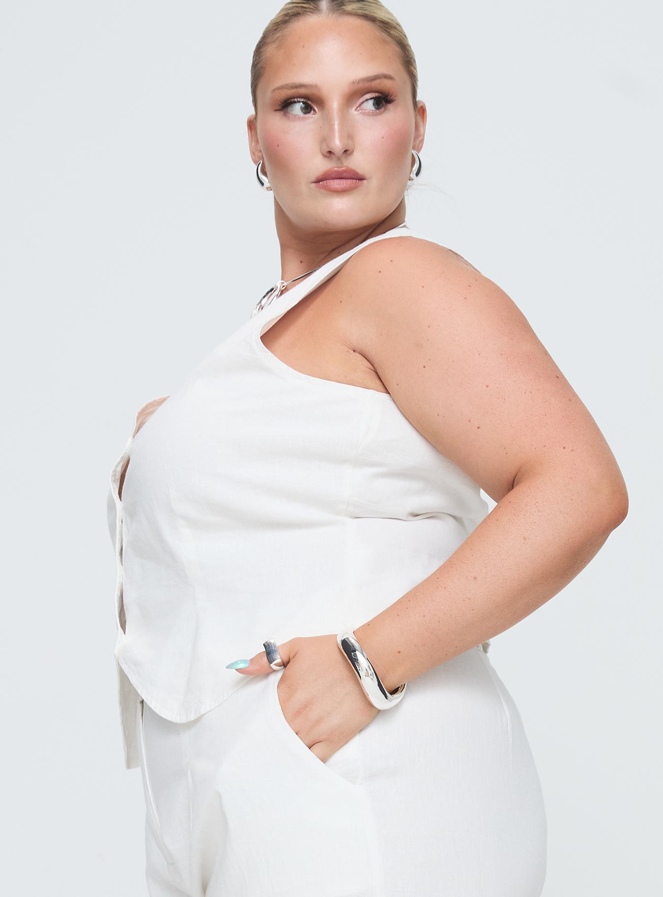 Sofi Vest Top Natural Curve、mySite、solidvoid