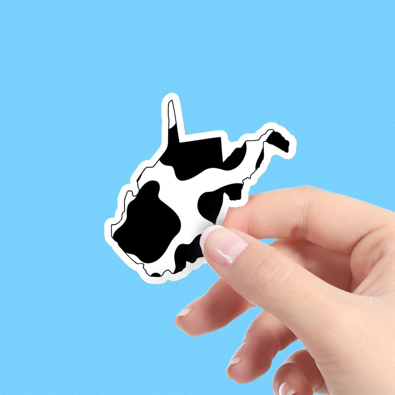  West Virginia Cow Pattern Sticker、mySite、elrpsem3k