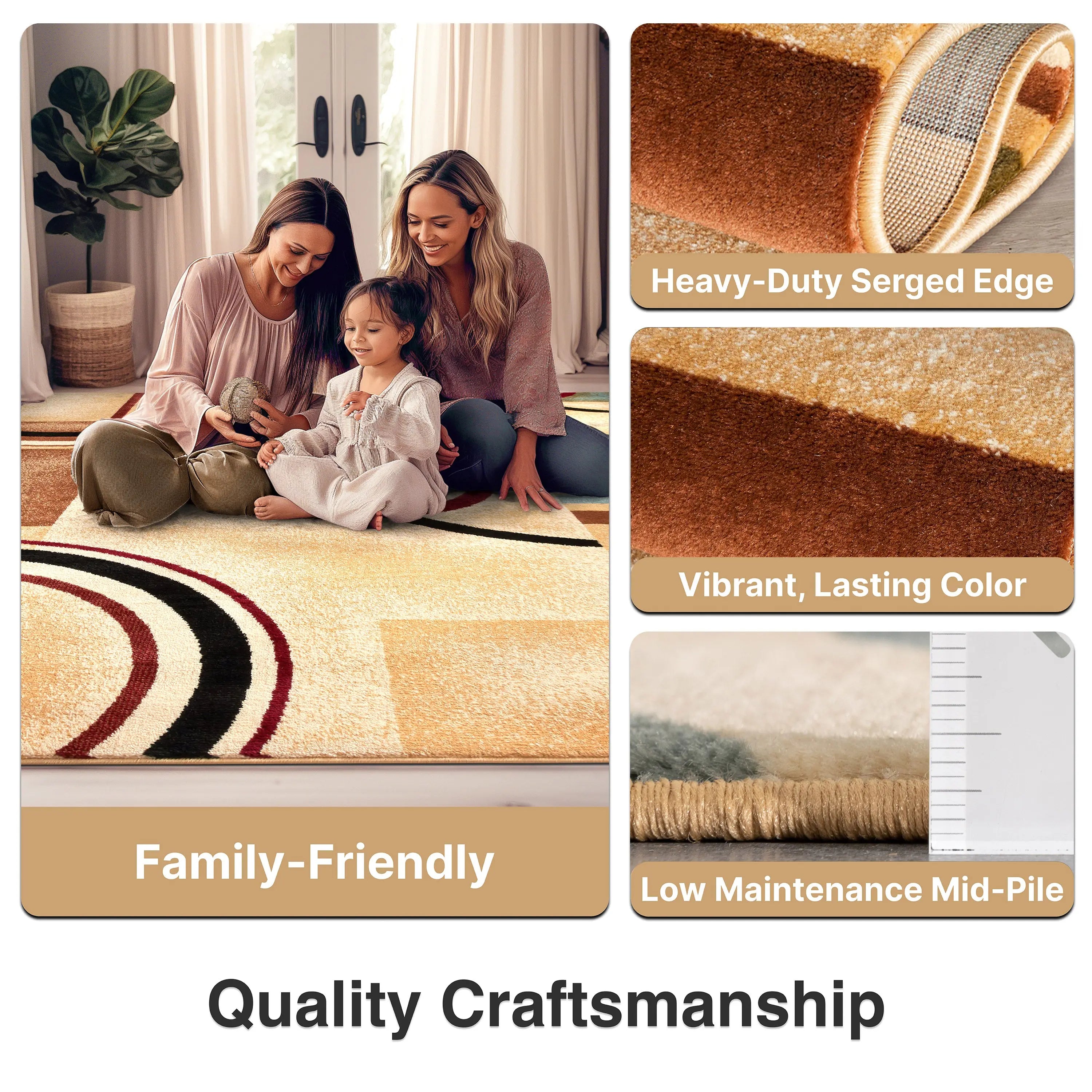 Arcs & Shapes Ivory Modern Rug、mySite、gigharbornorthrealestate