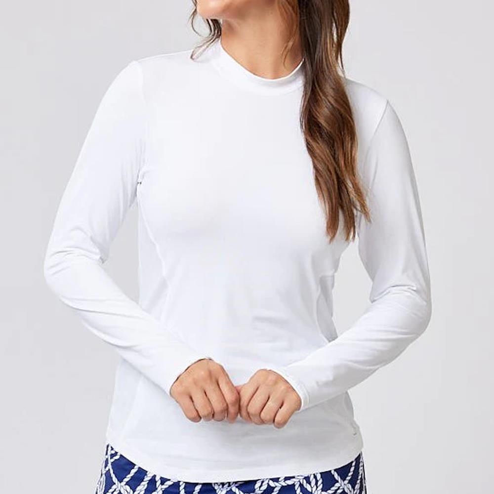 Sofibella Women's UV Staples Longsleeve - White、mySite、neckold