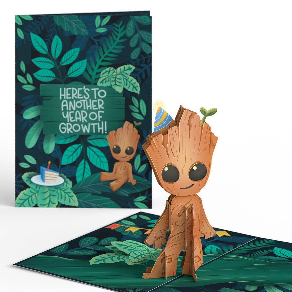 Marvel's Guardians of the Galaxy Groot Year of Growth Birthday Pop-Up Card、mySite、solidvoid