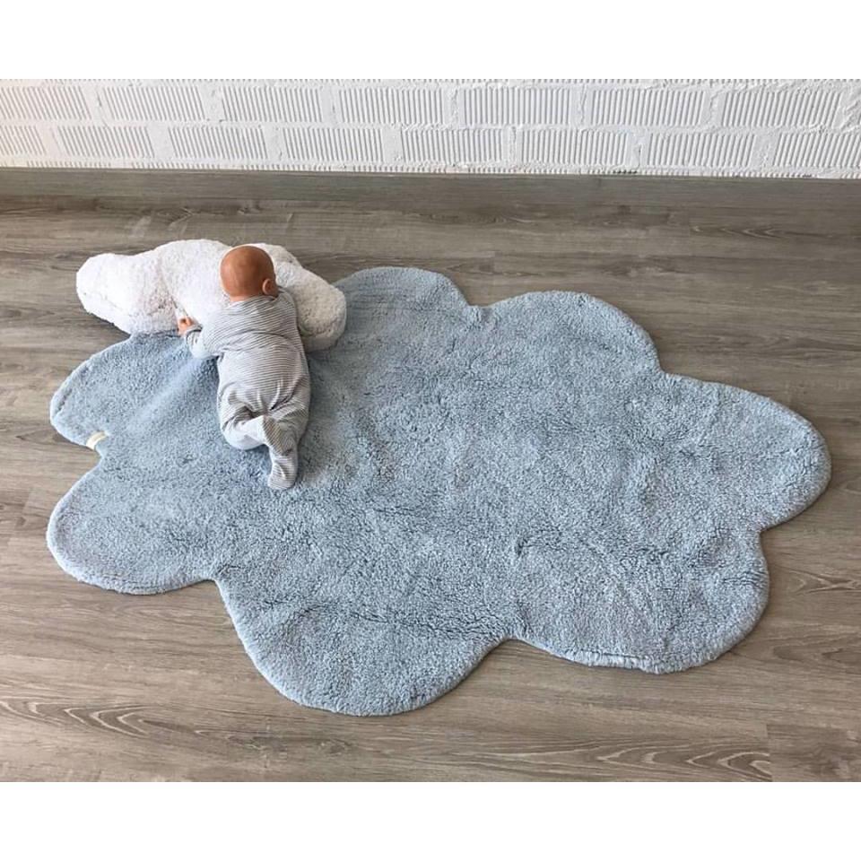 Puffy Dream Blue Machine Washable Nursery Baby Area Rug、mySite、gigharbornorthrealestate