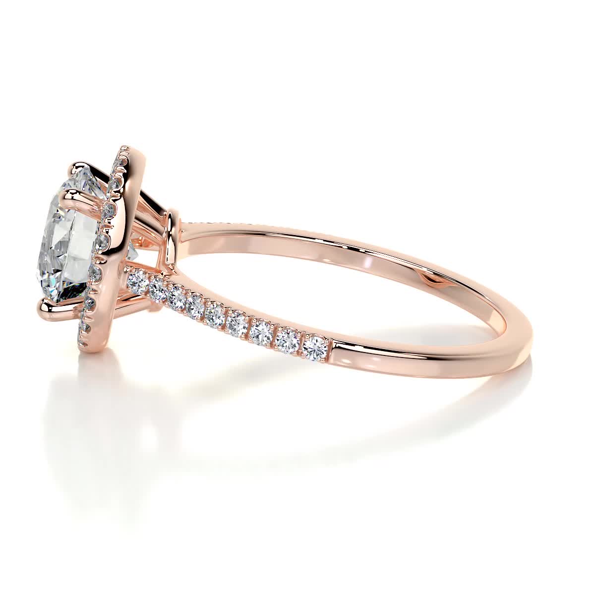 Layla Lab Grown Diamond Ring -14K Rose Gold、mySite、hinf8tx79
