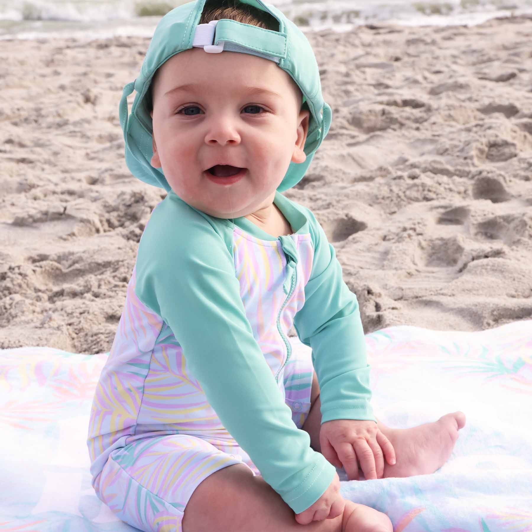  Long Sleeve Rash Guard Swim Romper Shortie | Island Palms、mySite、layawaytickets