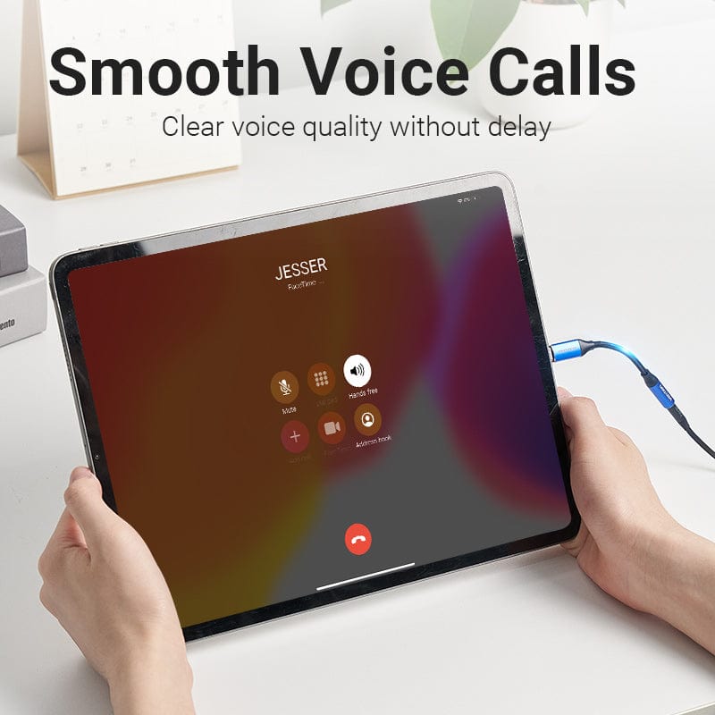 Cotton Braided USB-C Male to 3.5mm Female Audio Cable(DAC) 0.1M Blue Aluminum Alloy Type、mySite、fannypackpong