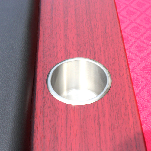 96" Poker Table for 10 Players with Speed Cloth Wooden Texture Racetrack Luna Legs Model 16365 Red、、casual