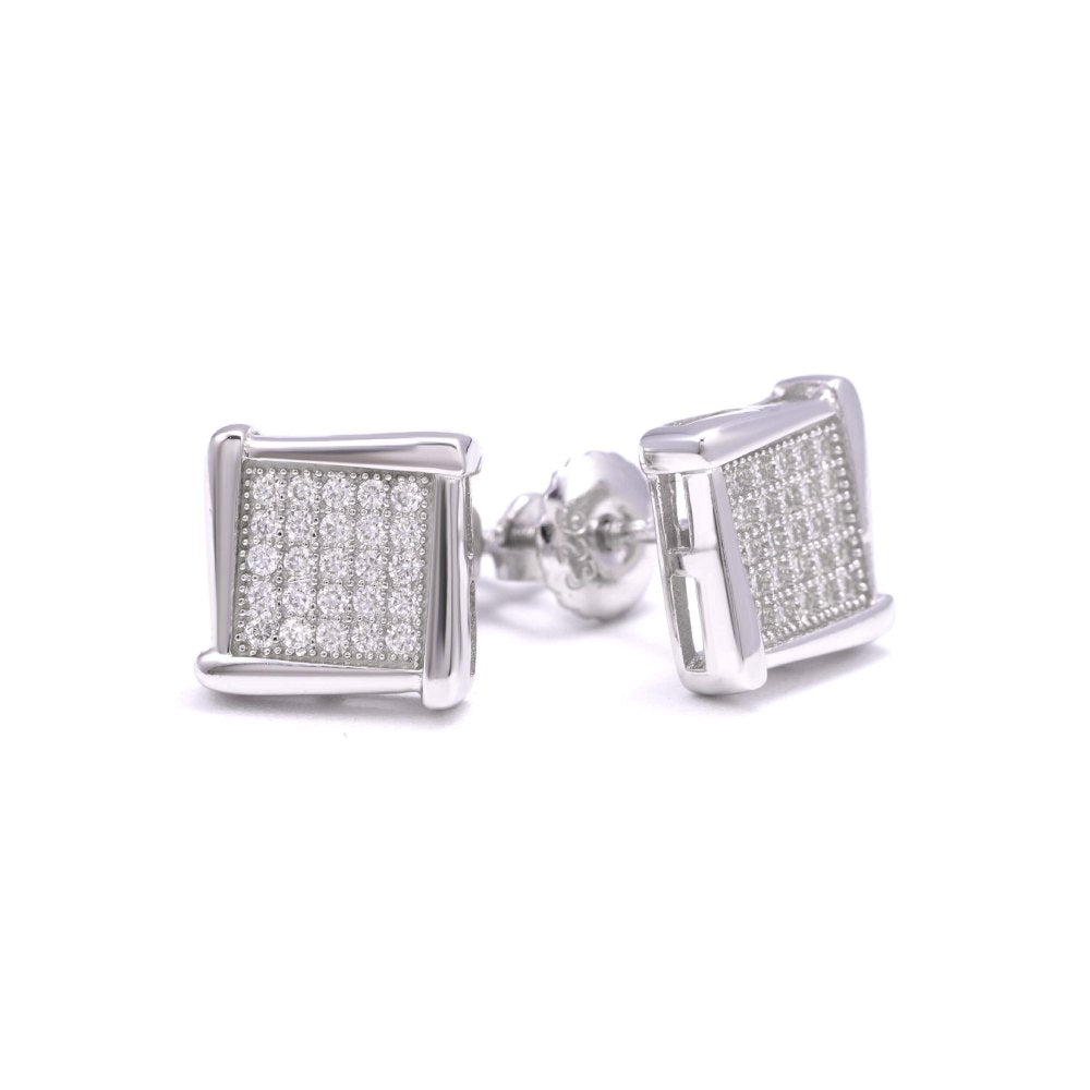 Solid Edge Moissanite Square Earrings 14K Gold、mySite、hinf8tx79