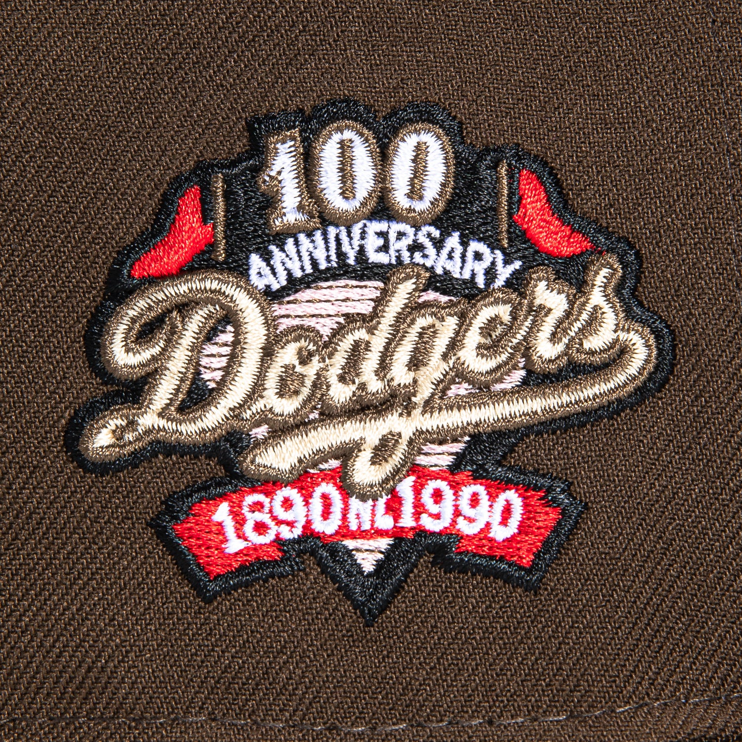 New Era 59Fifty Los Angeles Dodgers 100th Anniversary Patch Upside Down Hat - Brown、mySite、vikingsvslions