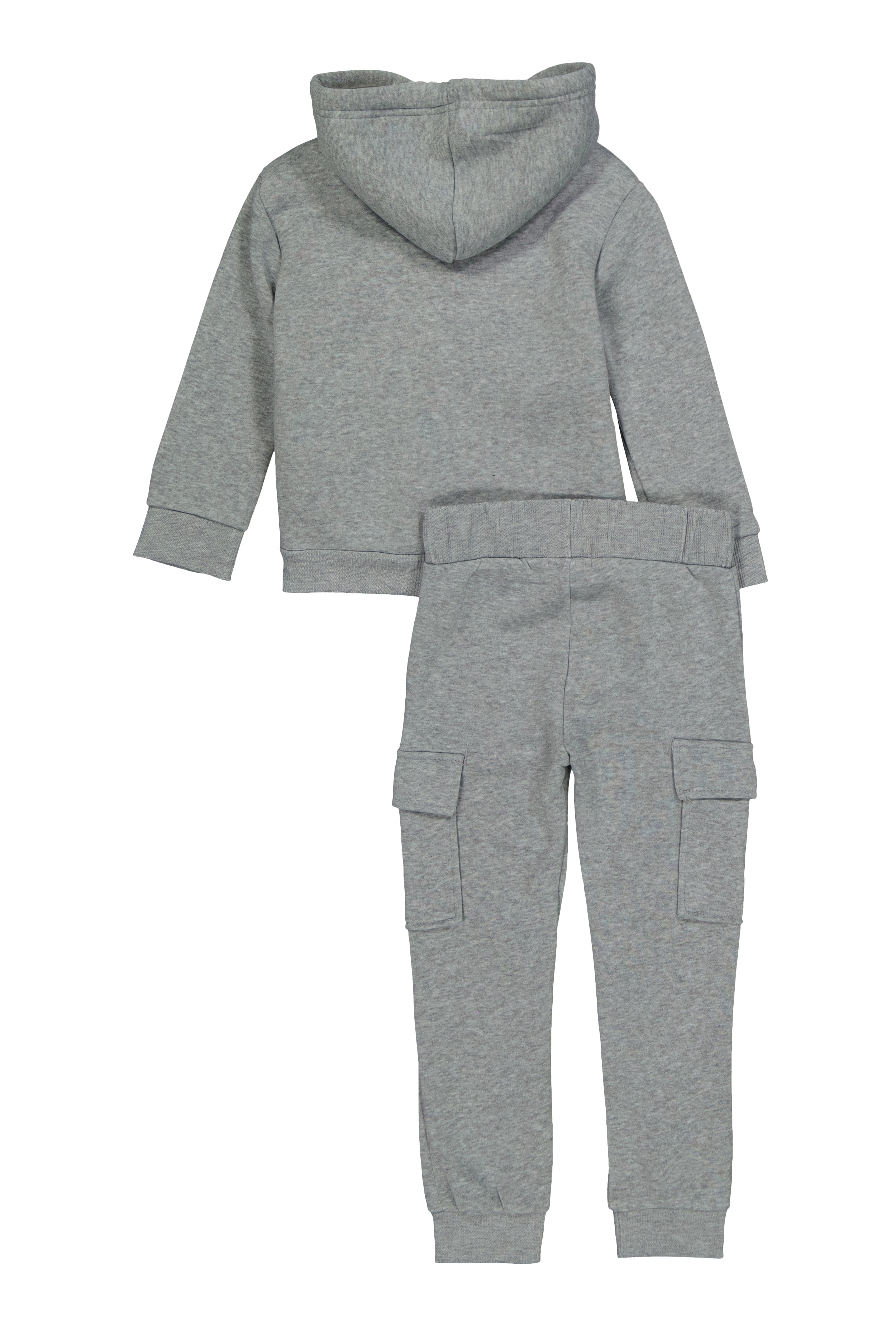 Little Girls Sherpa Lined Zip Front Hoodie and Cargo Joggers、mySite、camillekostekn