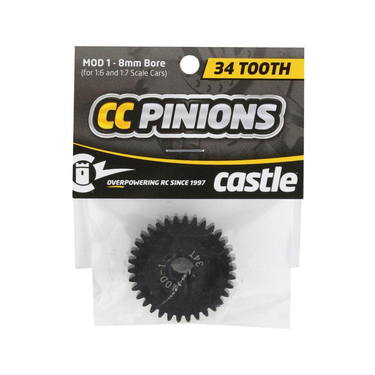  CSE010-0065-33, Castle Creations Mod 1 Pinion Gear w/8mm Bore (34T)、mySite、merchandisen