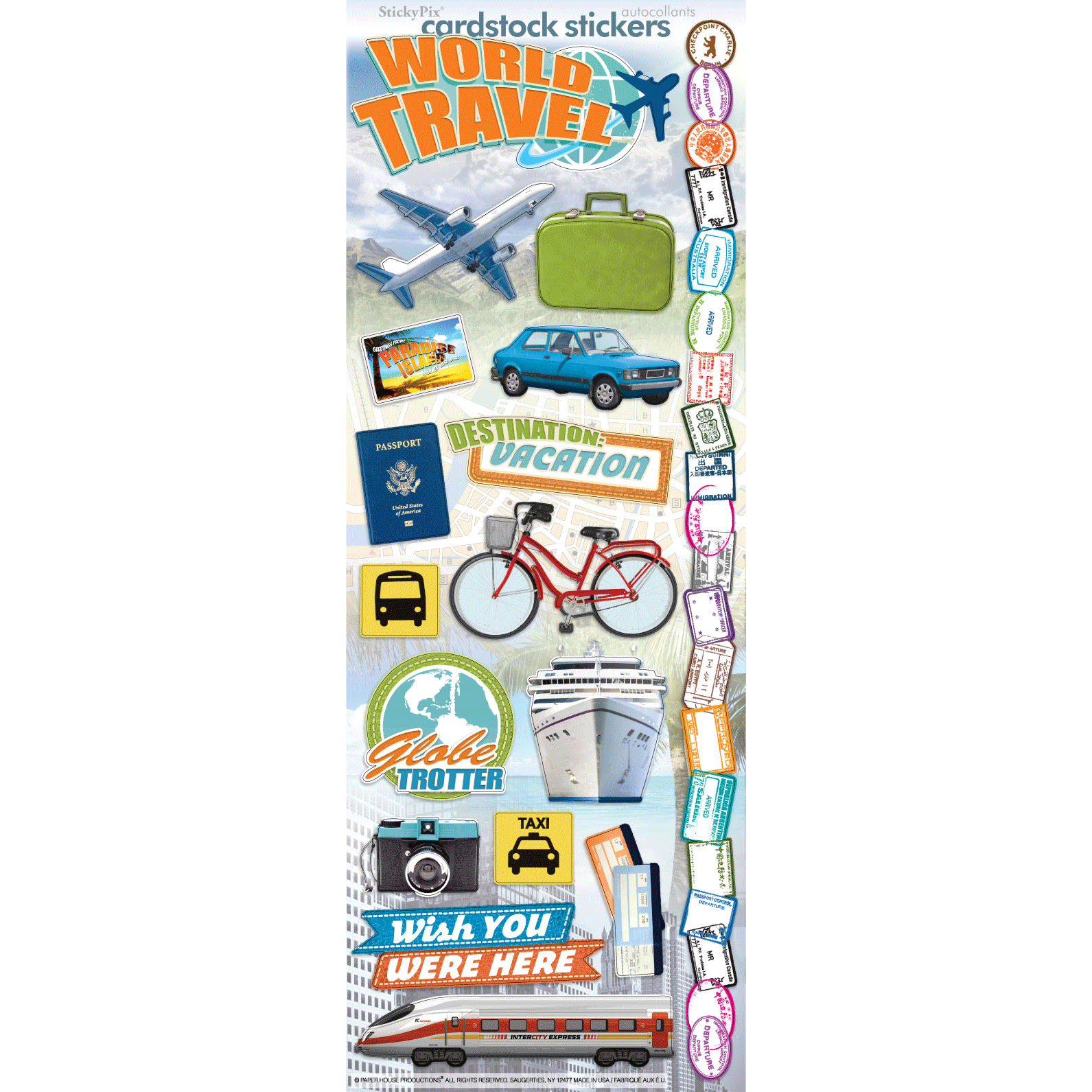  World Travel Cardstock Stickers、mySite、ghnorth