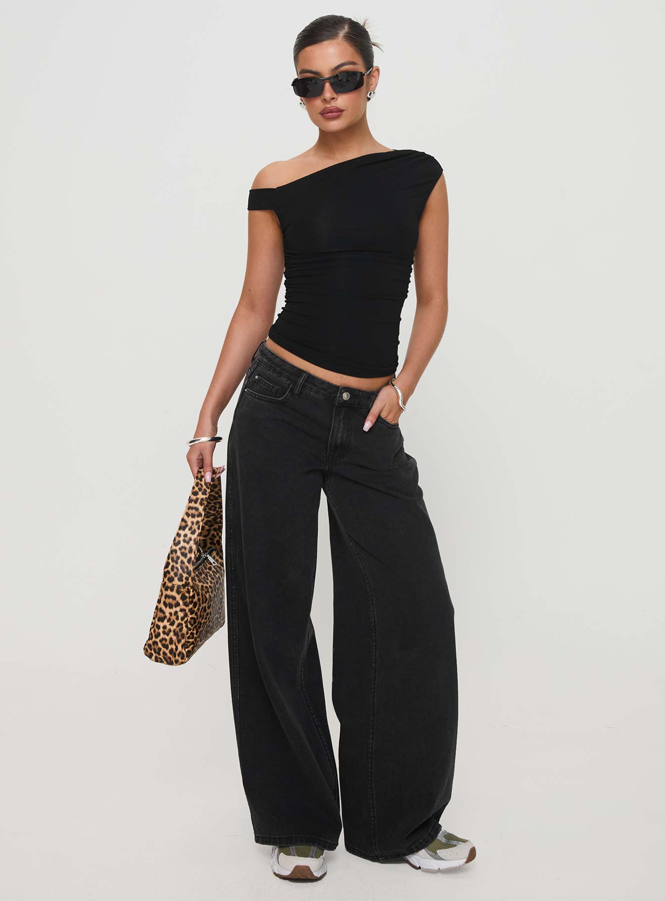 Ramos Low Rise Denim Jeans Washed Black Tall、mySite、solidvoid