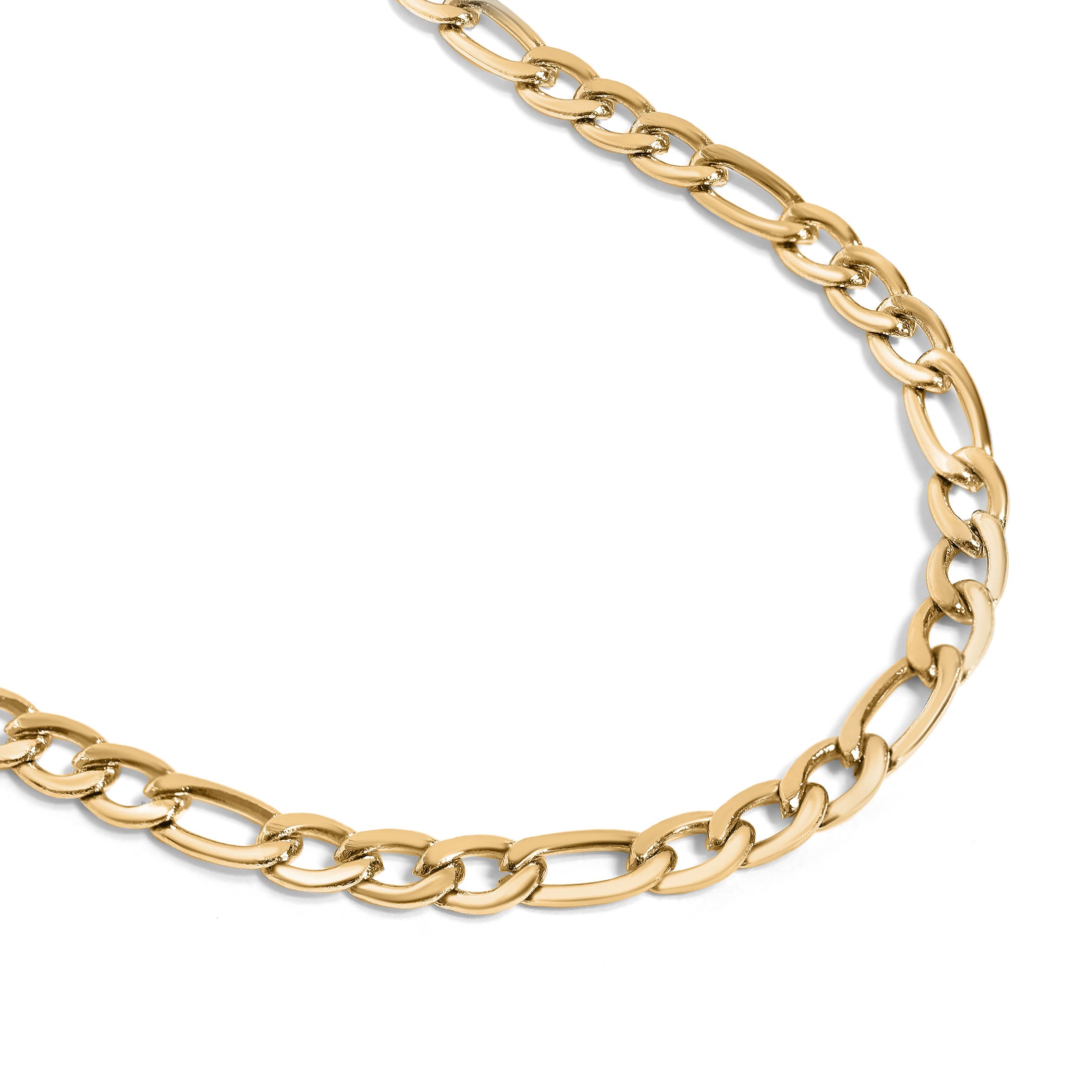 18K Gold PVD Stainless Steel Figaro Chain Necklace / CHN9600、mySite、dreamappss