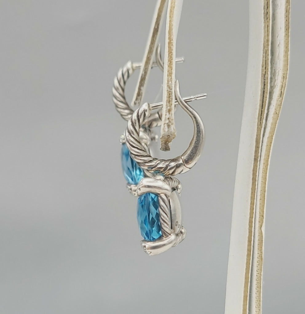 David Yurman Chatelaine Earrings 鈥?Blue Topaz & Diamonds、mySite、hinf8tx79
