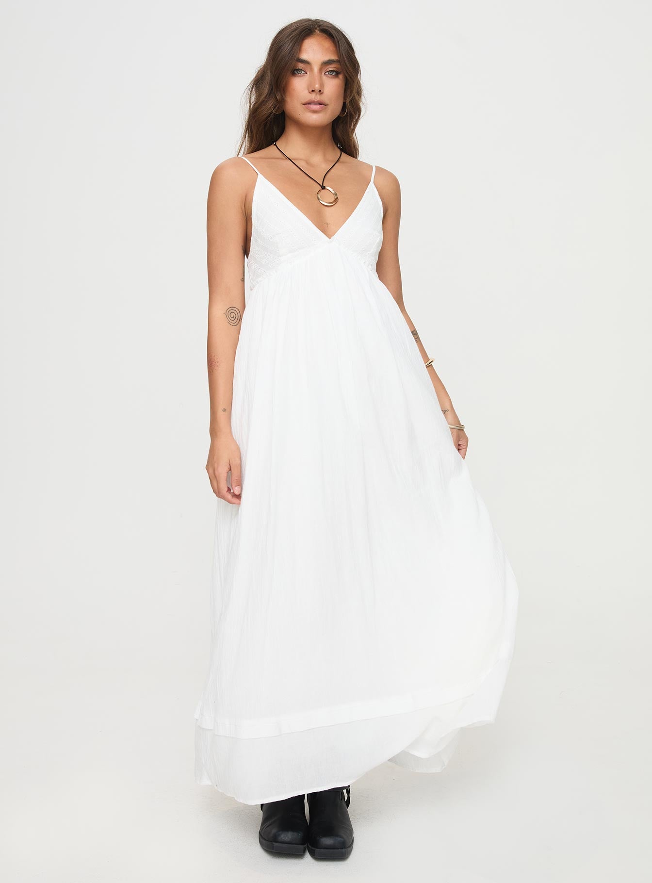 Eriksson Maxi Dress White、mySite、solidvoid