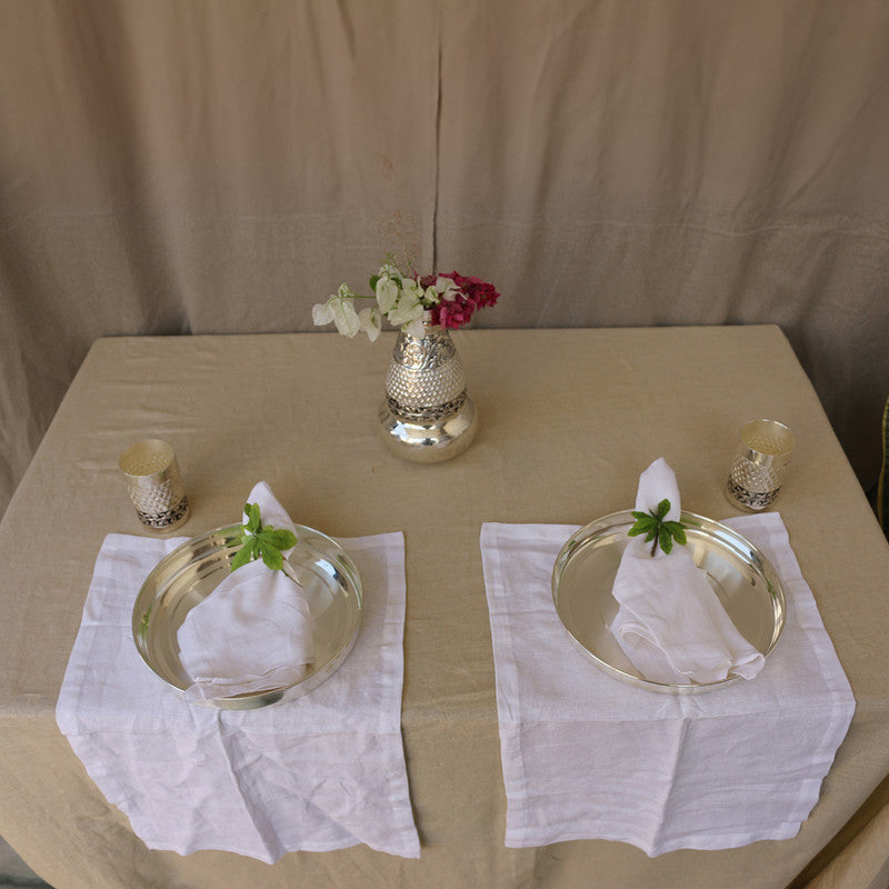 Pure Linen Table Napkins | Set of 2 | White、mySite、camillekostekn