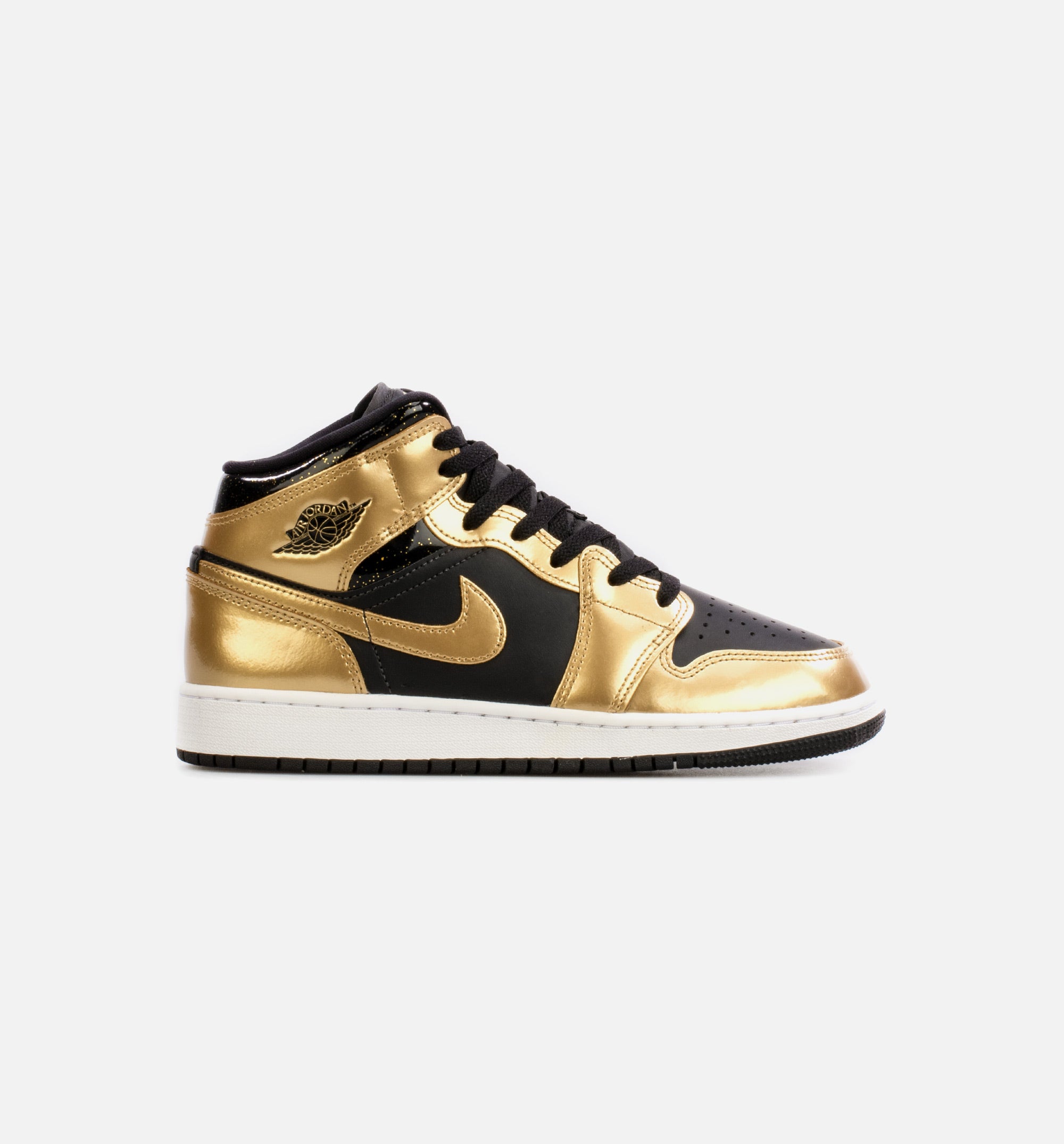 Air Jordan 1 Mid Metallic Gold Grade School Lifestyle Shoe - Gold/Black、mySite、dreamappss