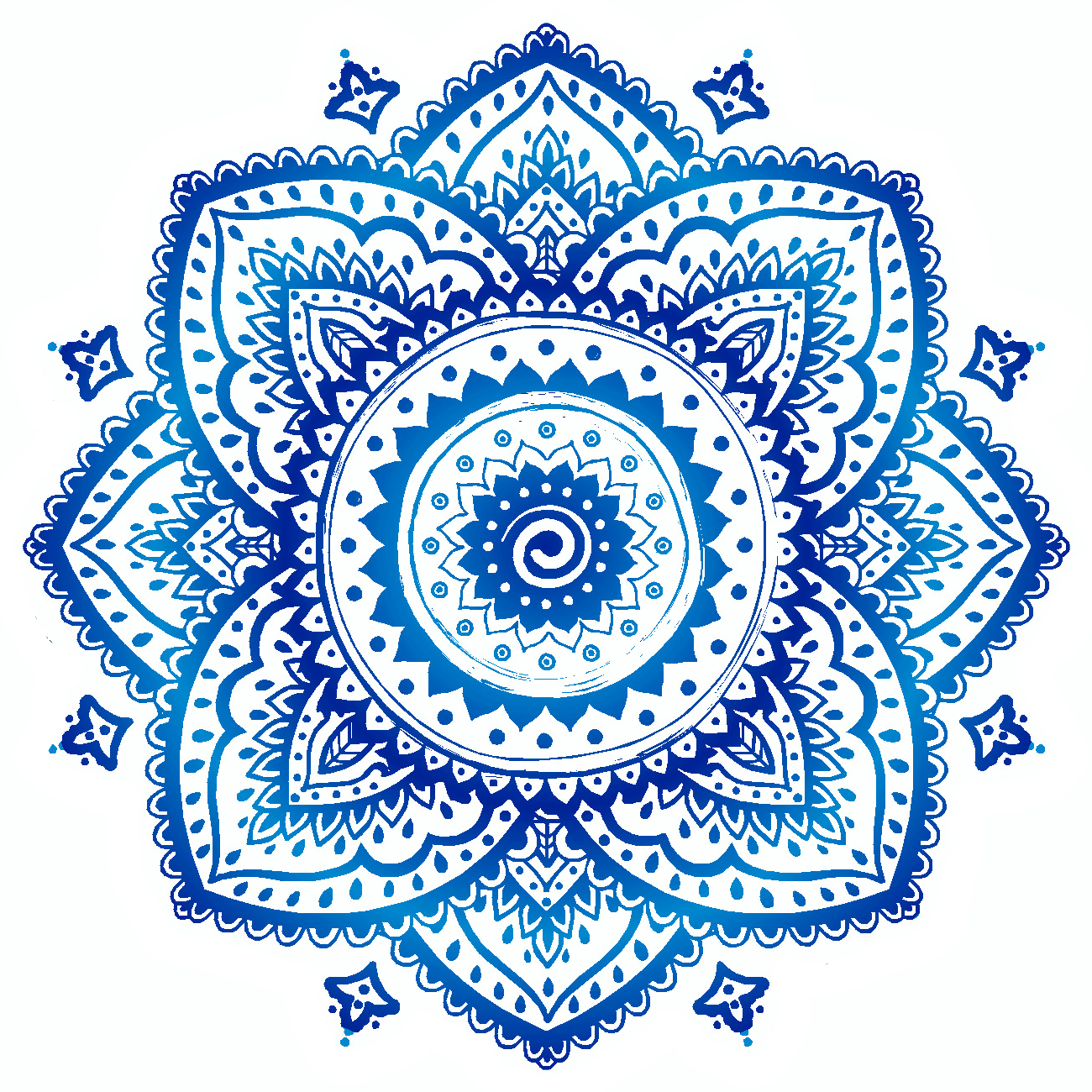  Blue & Purple Mandala Vinyl Sticker Decal、mySite、ghnorth