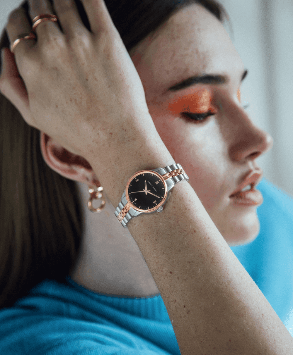  Vivid Link 30mm Rose Gold Black