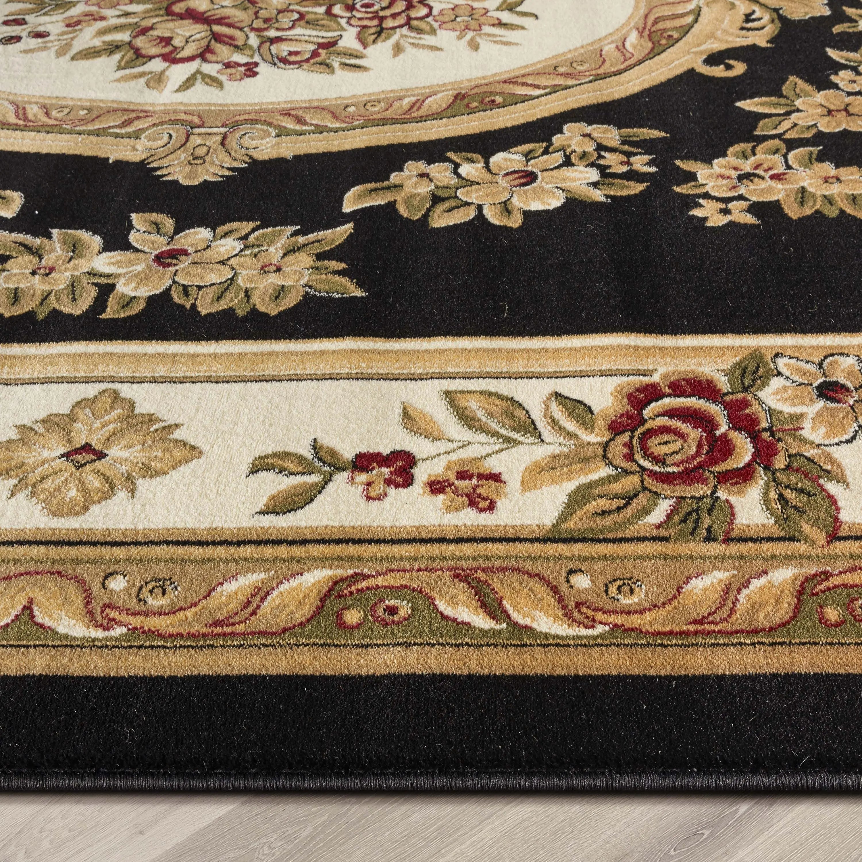 Le Petit Palais Black Traditional Rug、mySite、gigharbornorthrealestate