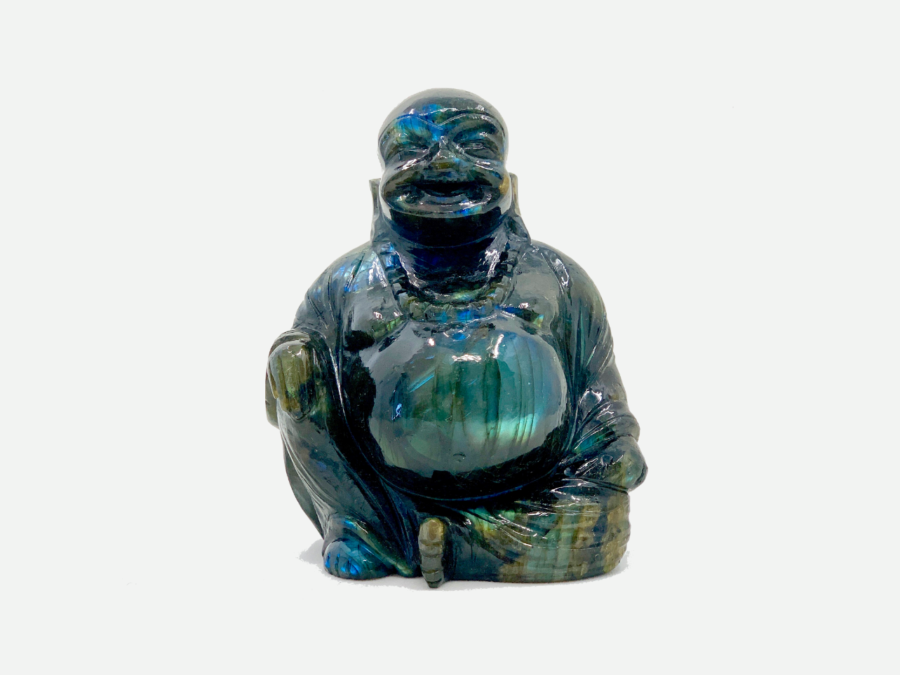Laughing Buddha - Labradorite (11.5cm)、mySite、topwebapps