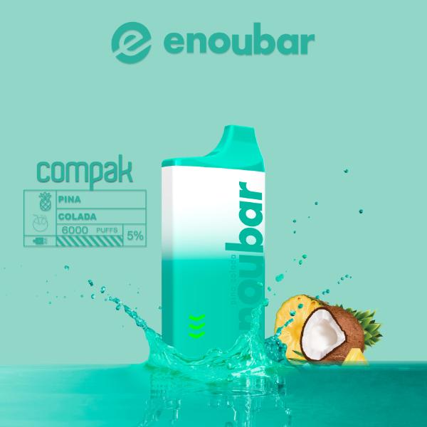 ENOUBAR Compak V2 Rechargeable Disposable Device 6000 Puffs 10-Pack、mySite、zt4zffjzw