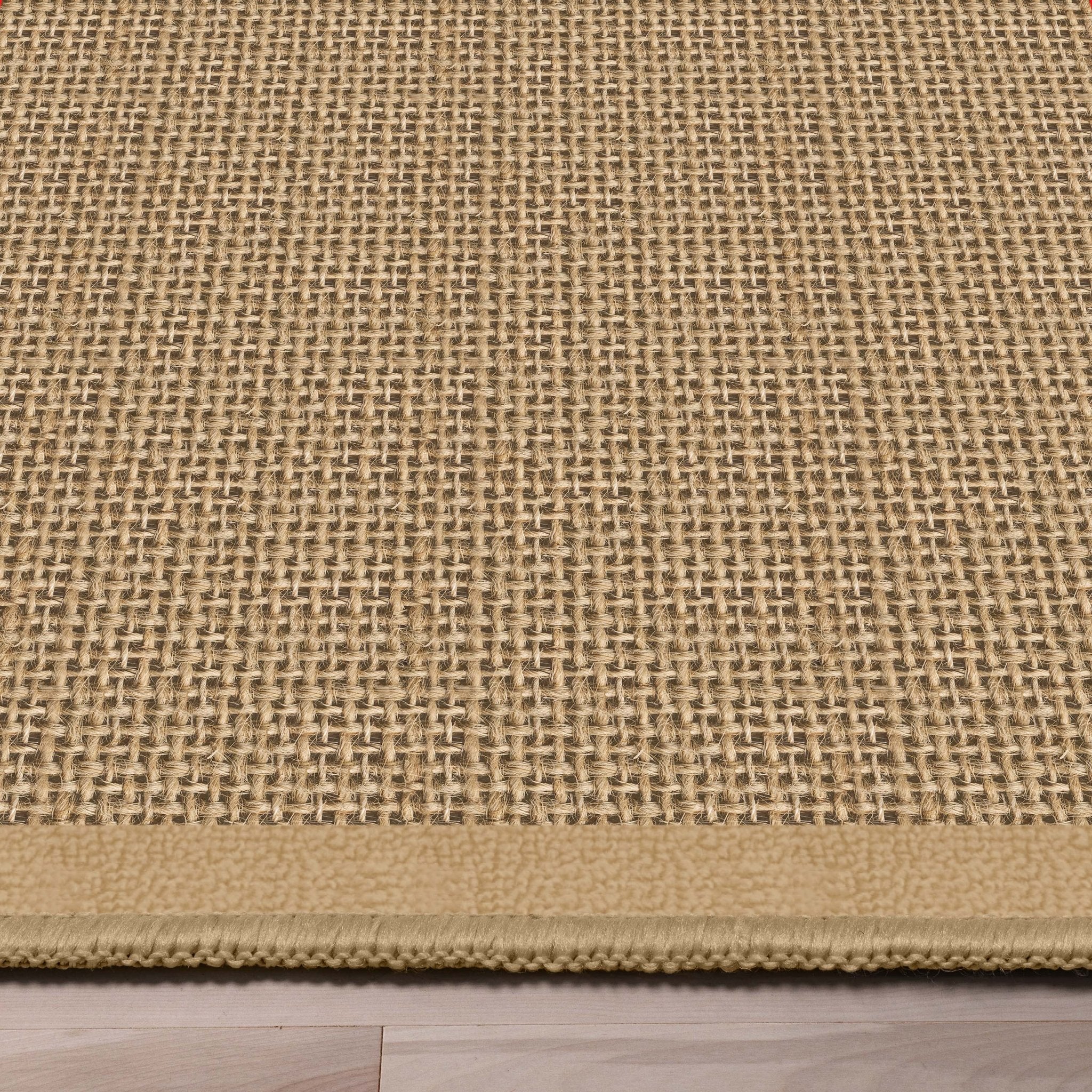 Faux-Jute Shiba Solid Beige Flatweave 5' x 7' Rug、mySite、gigharbornorthrealestate