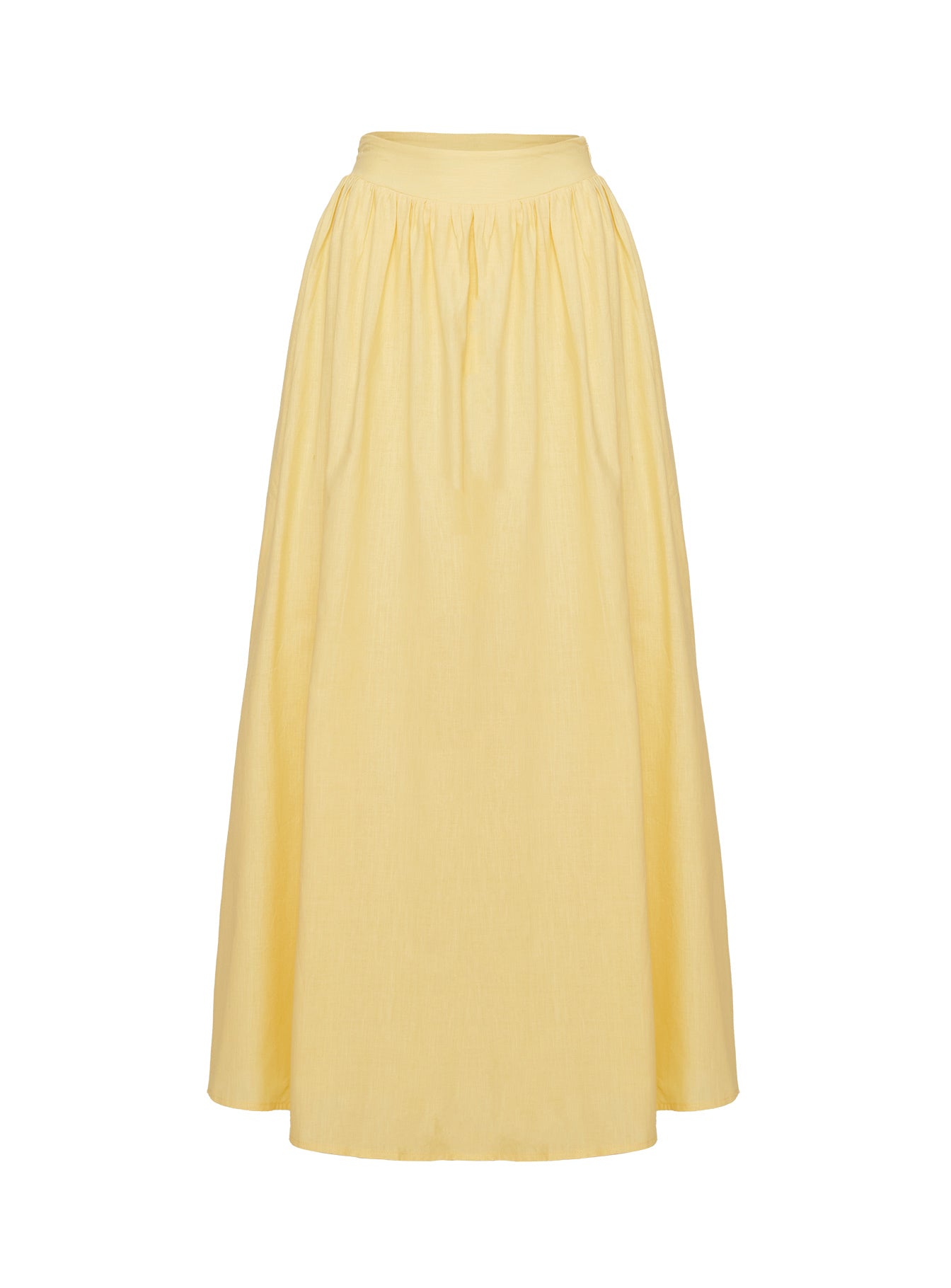 Valerio Maxi Skirt Yellow、mySite、solidvoid