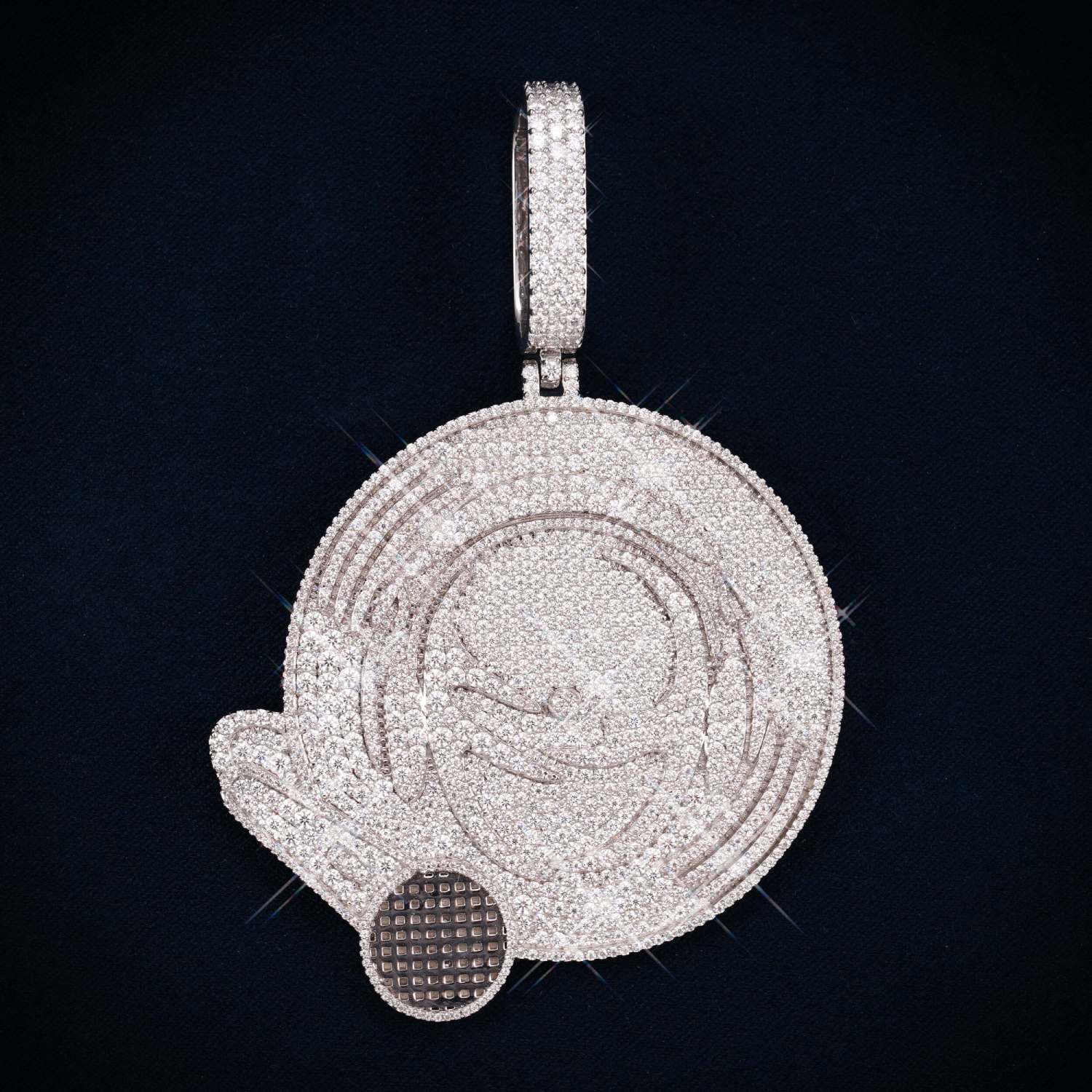 Moissanite Rapper Logo Custom Pendant 14K Gold、mySite、hinf8tx79