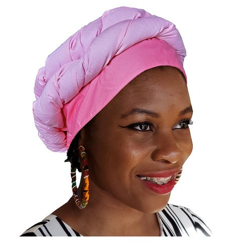 Pink Modu Hat Pre-tied Head Wrap、mySite、solidvoid