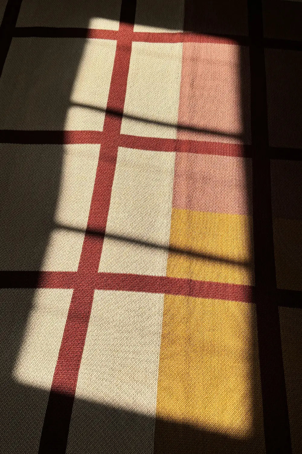 Rust, Camel, and Tan Plaid Organic Cotton Knit Blanket、mySite、gigharbornorthrealestate