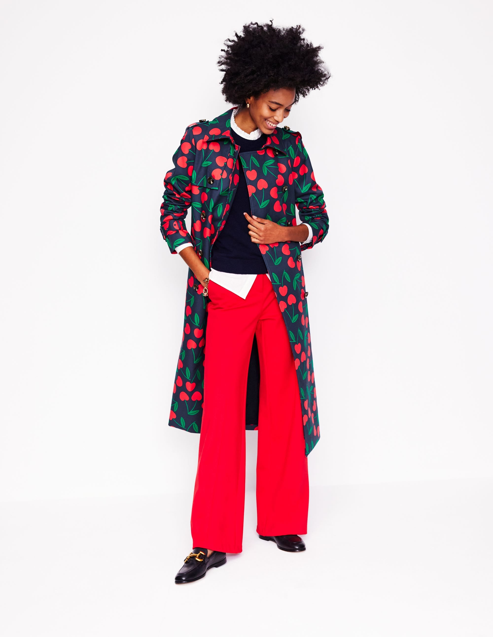  Cheltenham Trench Coat-French Navy, Cherry Scatter、mySite、ashleygrahame