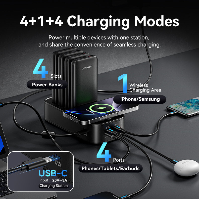 Vention Multi-Function Charging Station Kit、mySite、fannypackpong