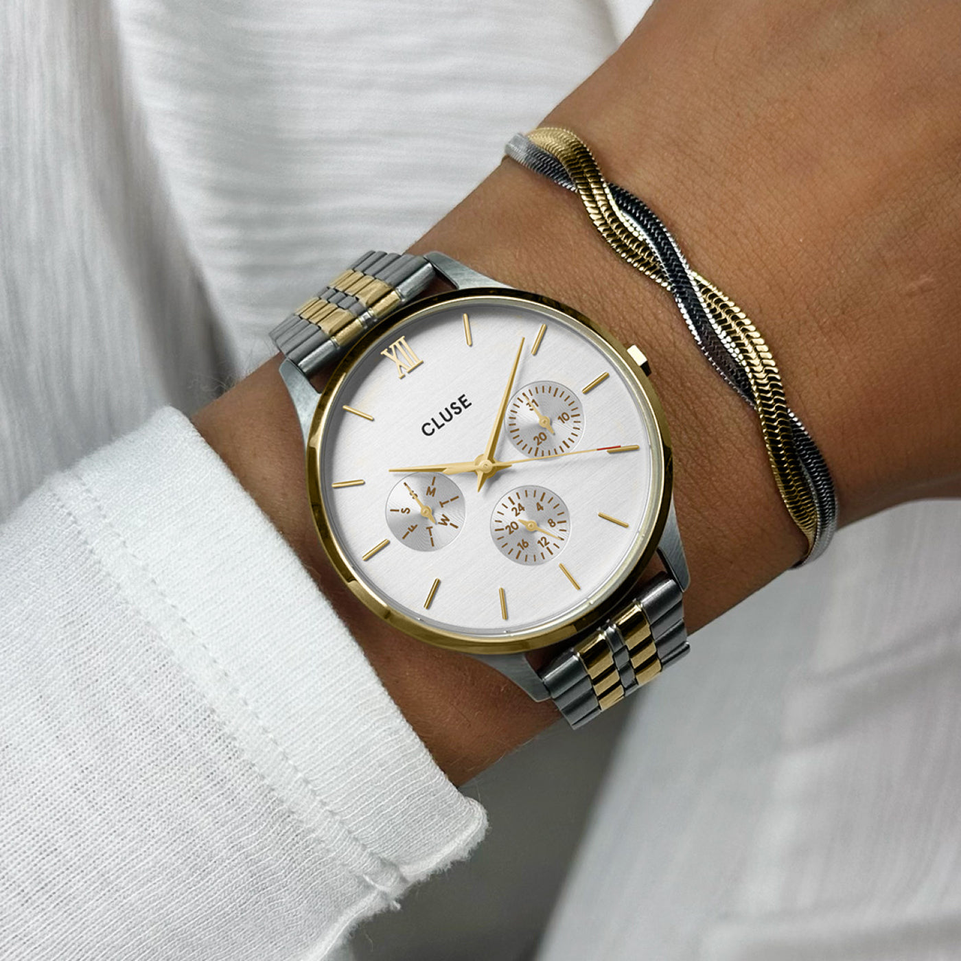  Élevé Twisted Snake Bracelet, Two-Tone