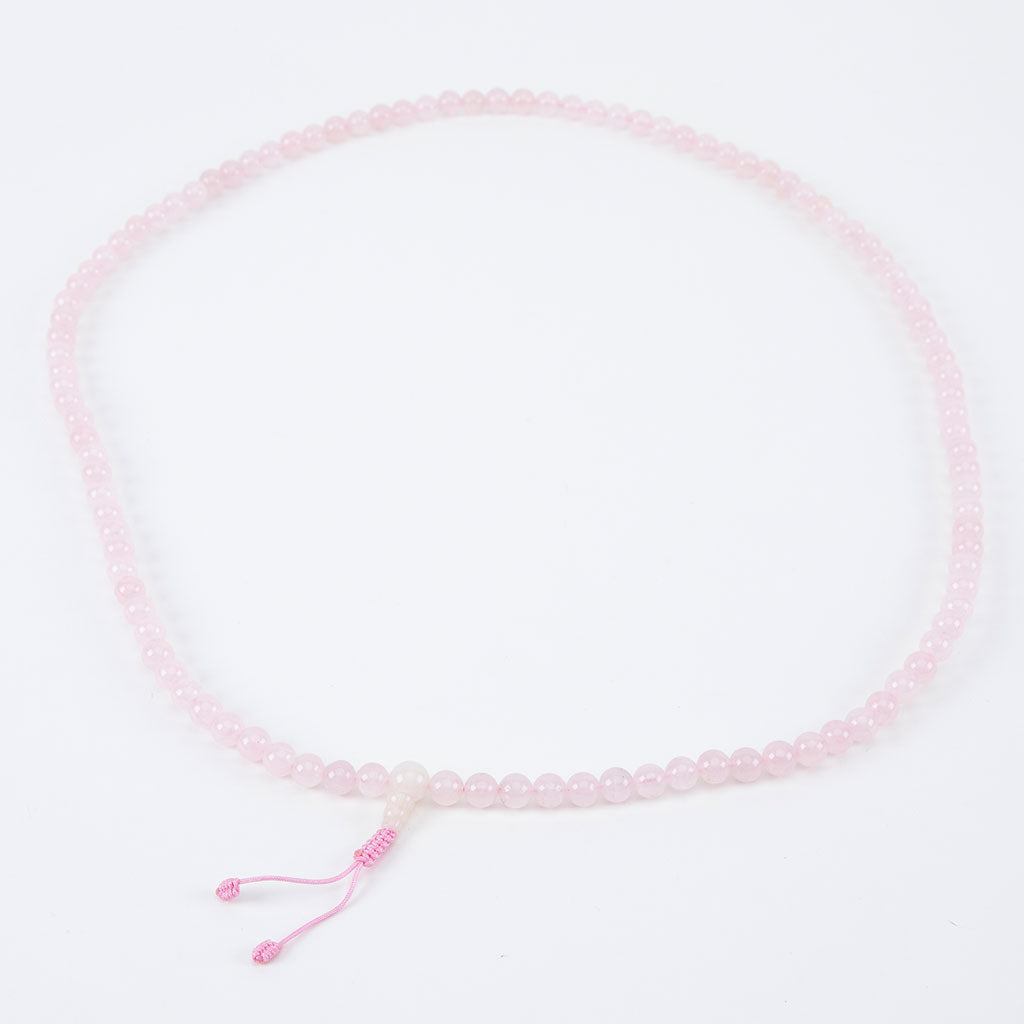 Simple Rose Quartz Mala Necklace、mySite、topwebapps