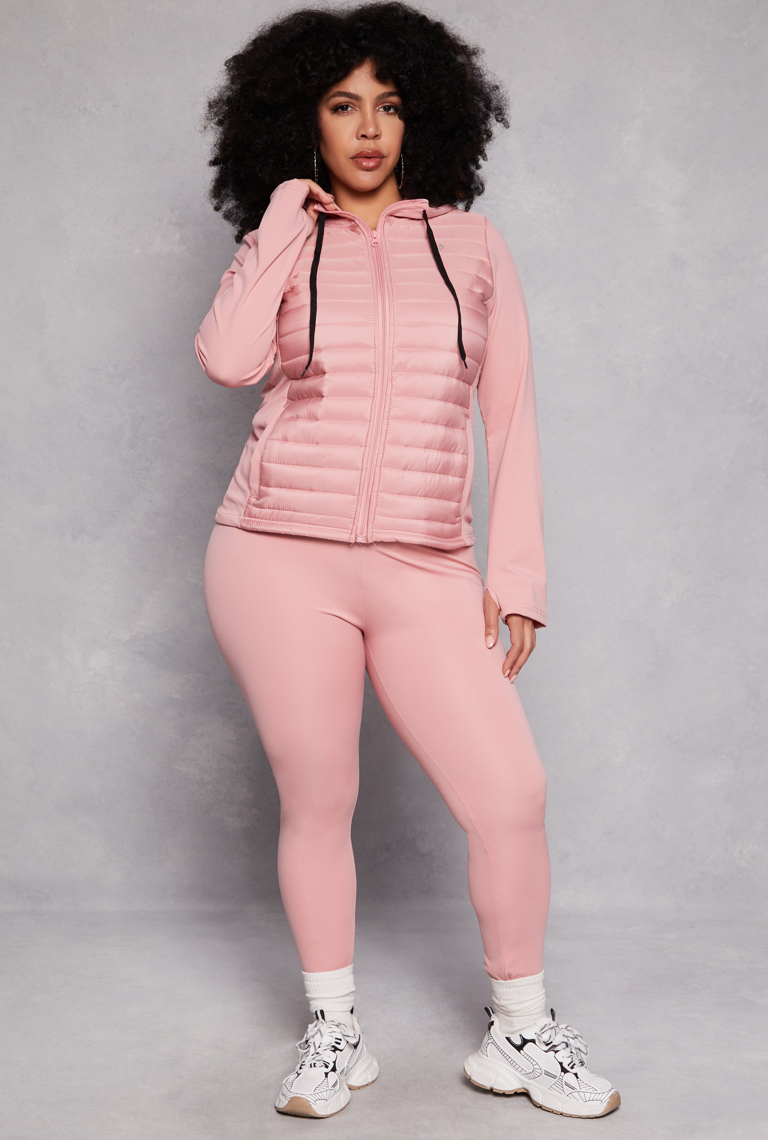 Plus Size Basic Activewear Leggings、mySite、camillekostekn