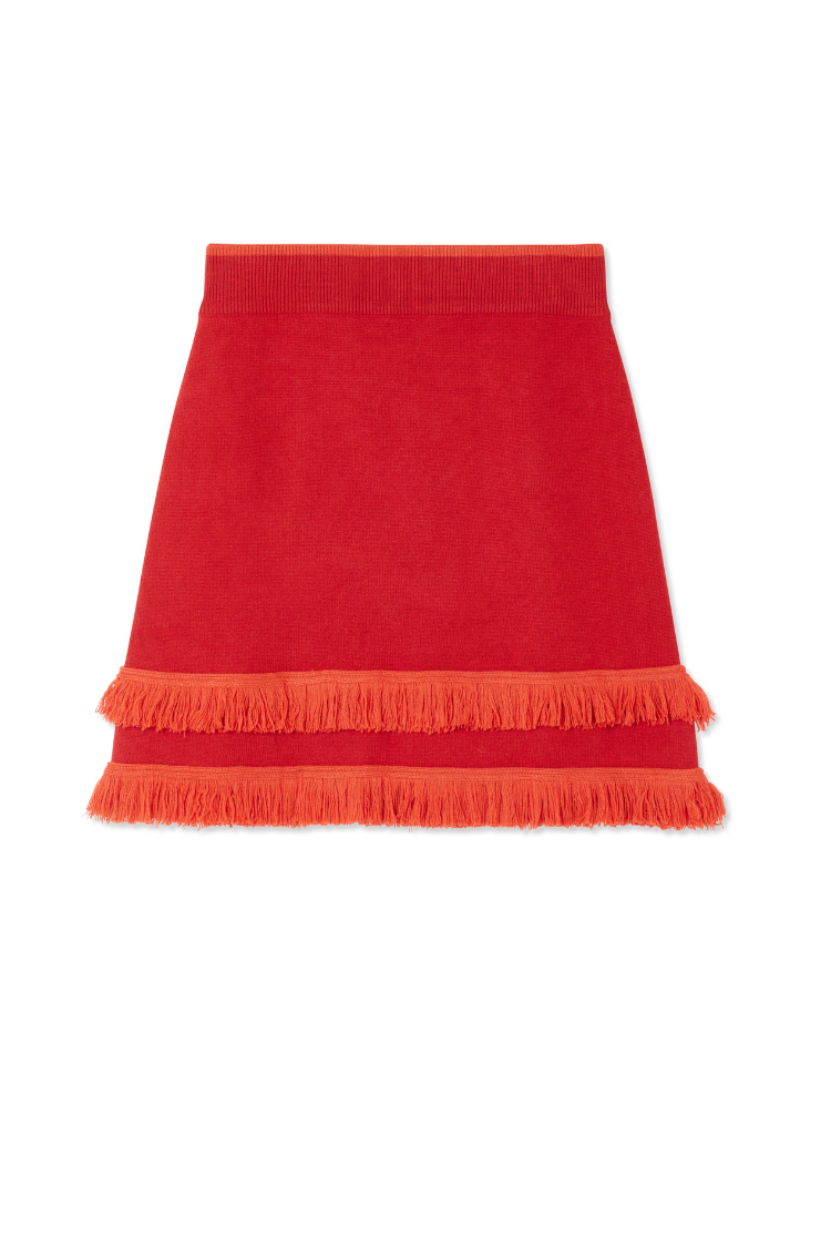 Red Fringe Jake Skirt、mySite、solidvoid