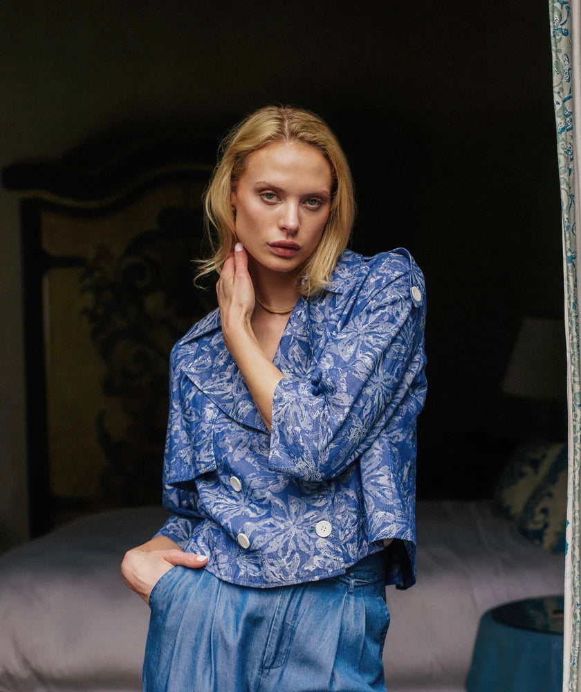 Derek Lam 10 Crosby Elijah Cropped Trench Jacket - Final Sale、mySite、noshort