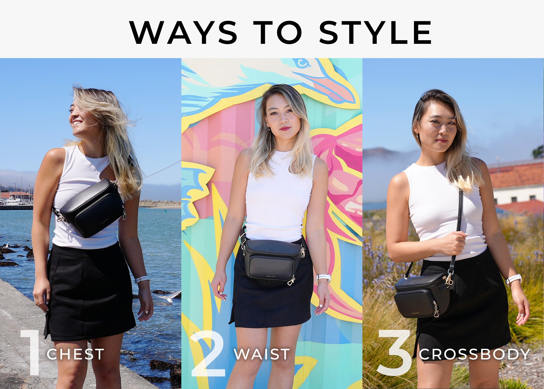 Bum Bag with Locking Clasps Strap、mySite、garagedoors4me