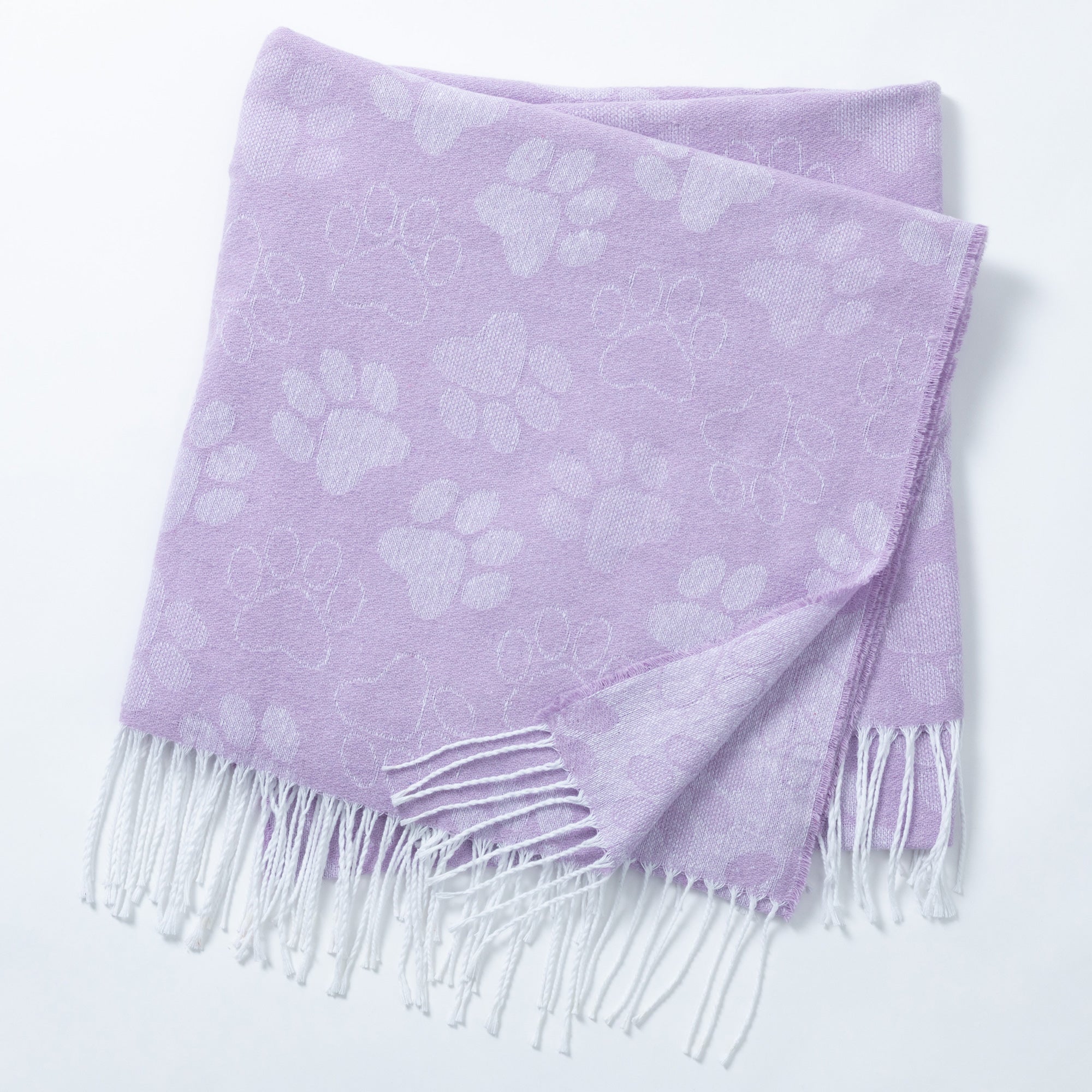 Ukrainian Cotton Blend Paw Throw Blanket with Fringe、mySite、camillekostekn