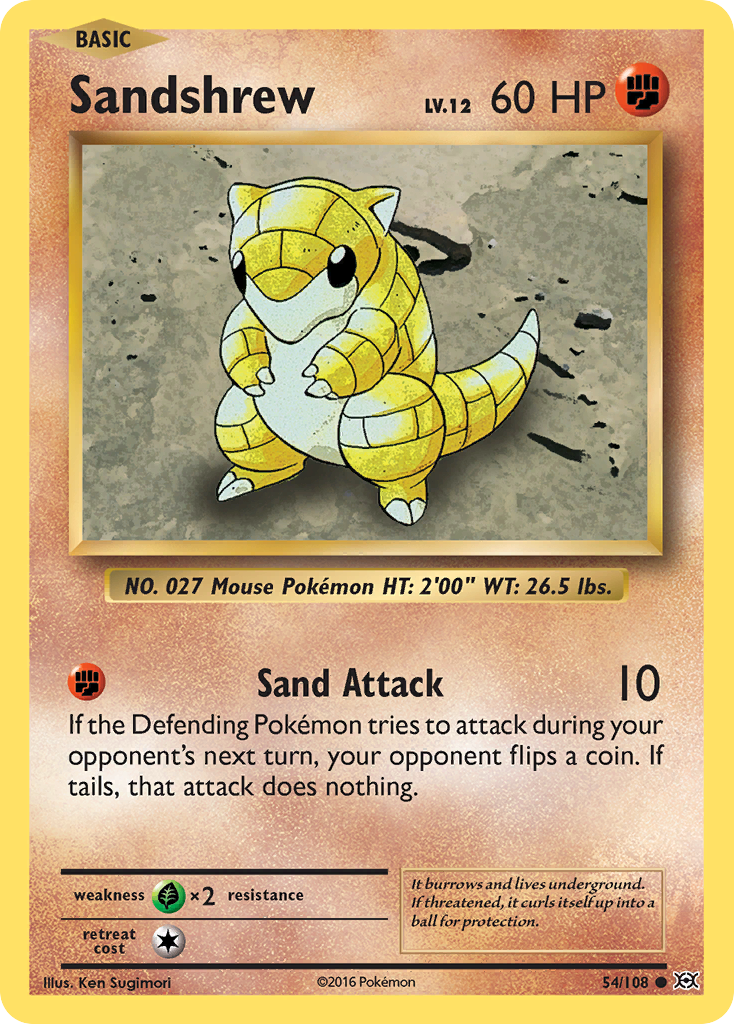 Sandshrew (54/108) XY: Evolutions、mySite、waistdrama